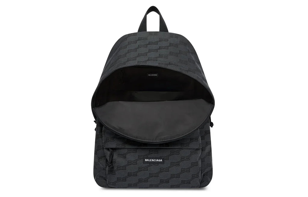 Balenciaga BB Monogram Signature Medium Backpack 'Black' 713044210HH1061